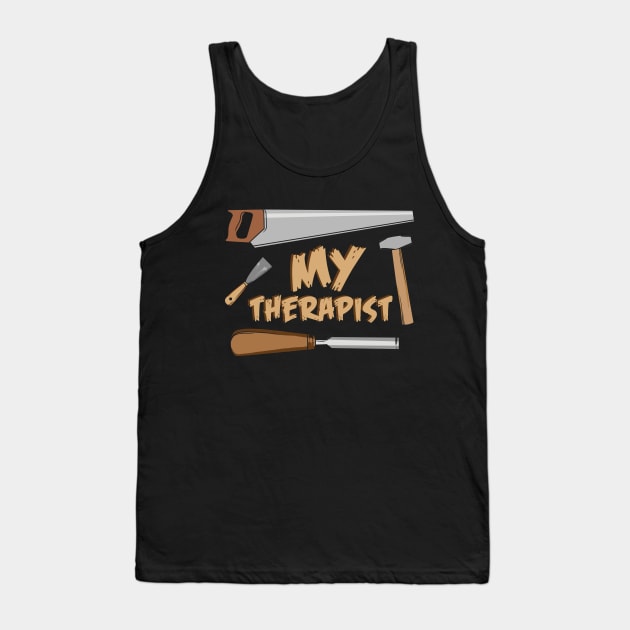 Funny carpenter woodworker Tank Top by ArtStyleAlice